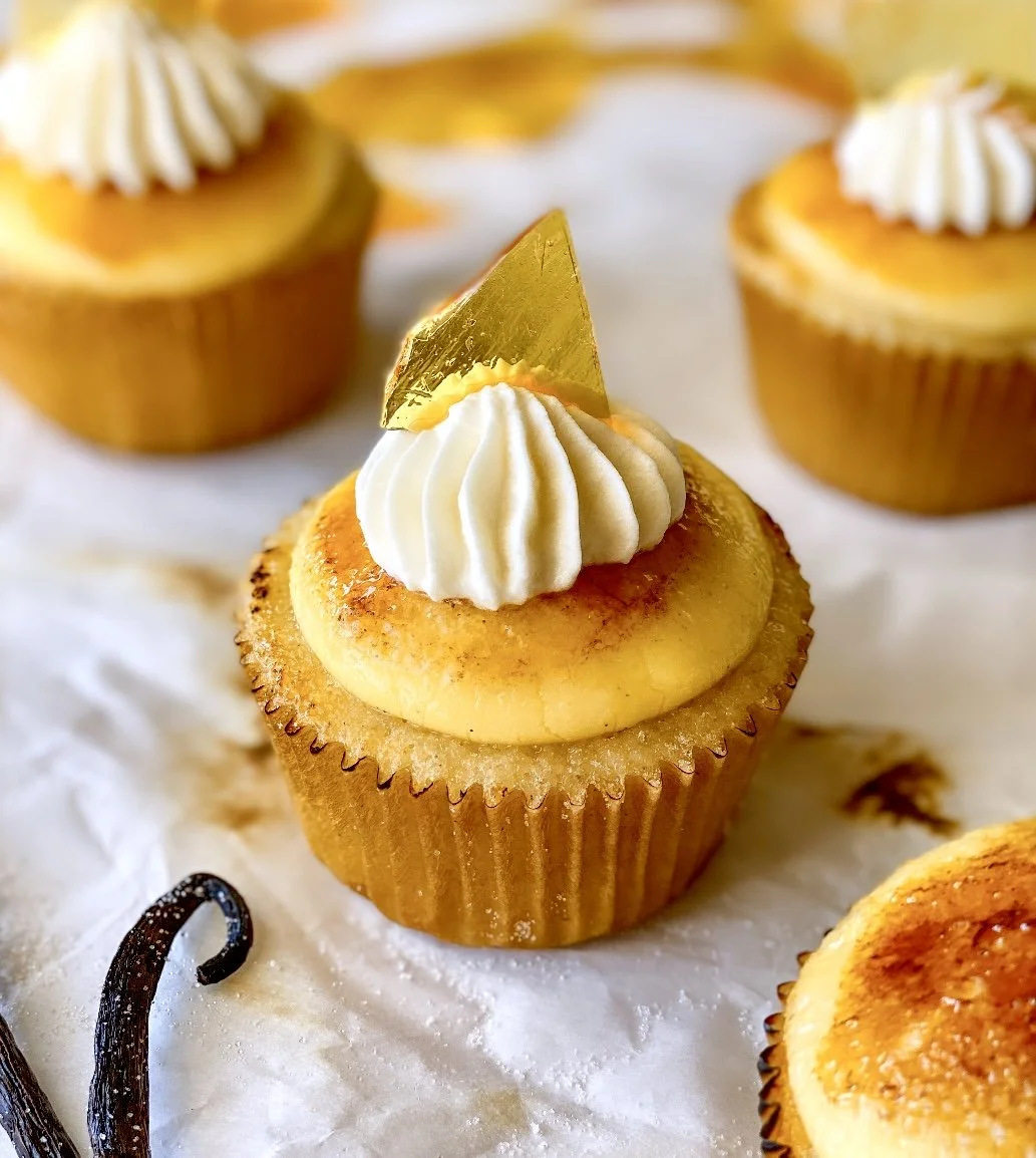 Creamy Creme Brulee Cupcakes