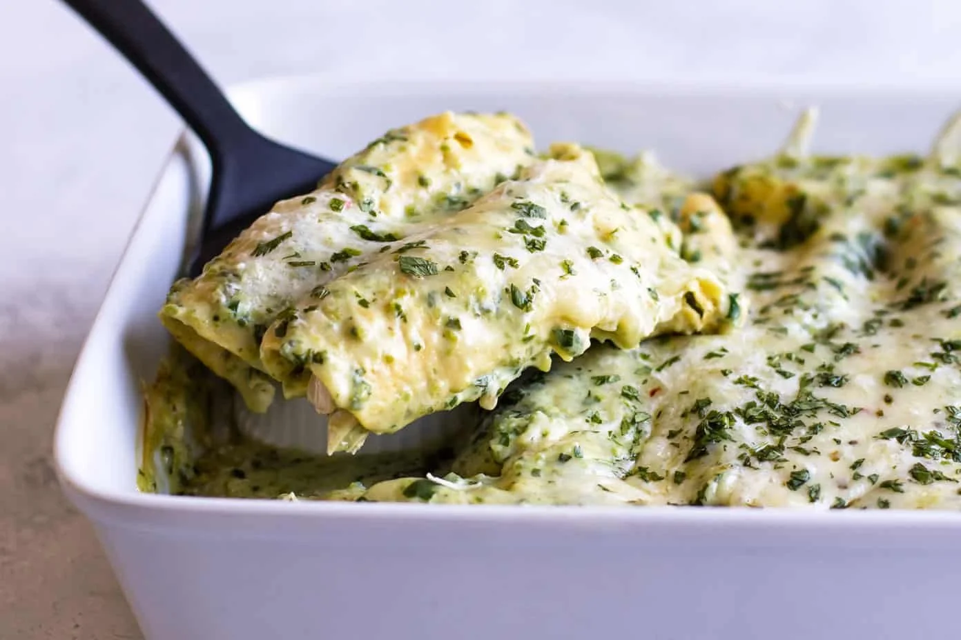 Creamy Poblano Chicken Enchiladas Recipe