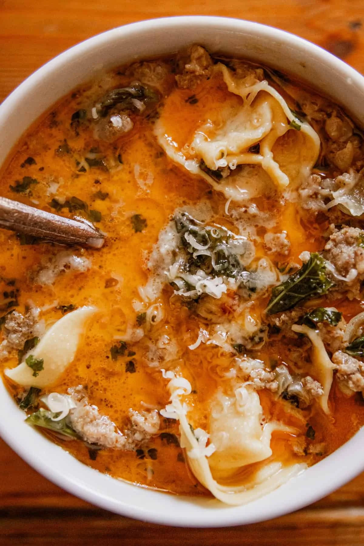 Creamy Sausage Tortellini Soup