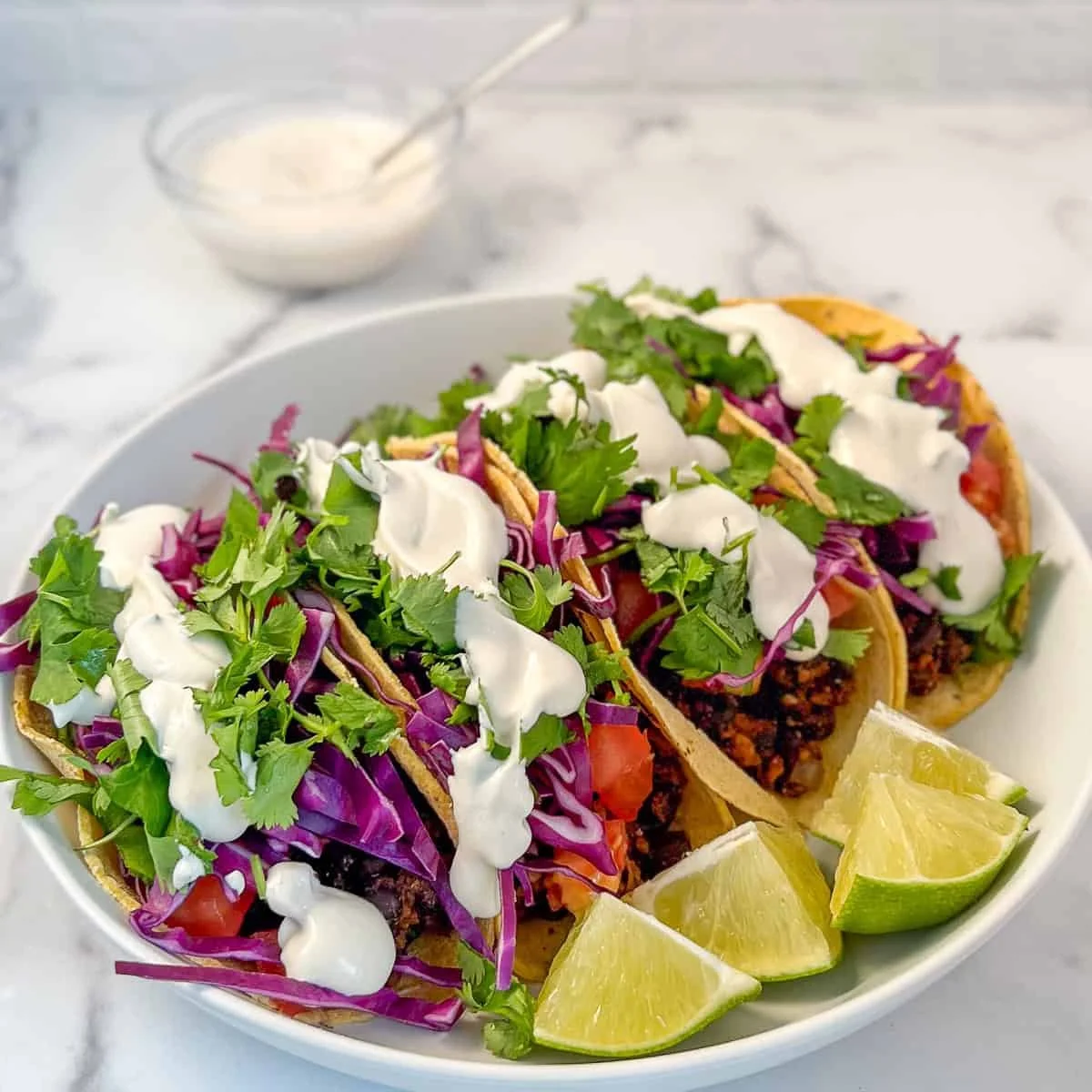 Creamy Vegan Black Bean Tacos