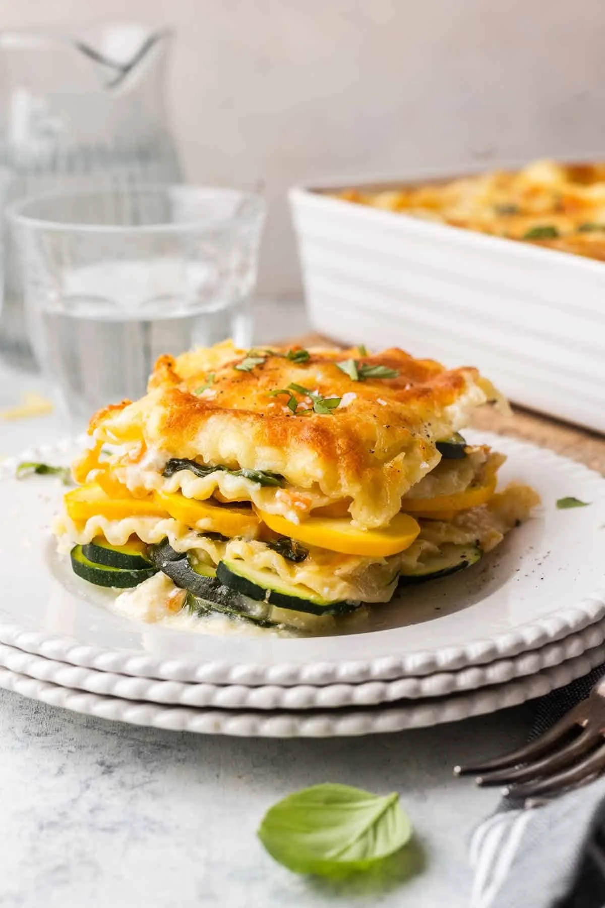Creamy Vegetable Lasagna with Alfredo