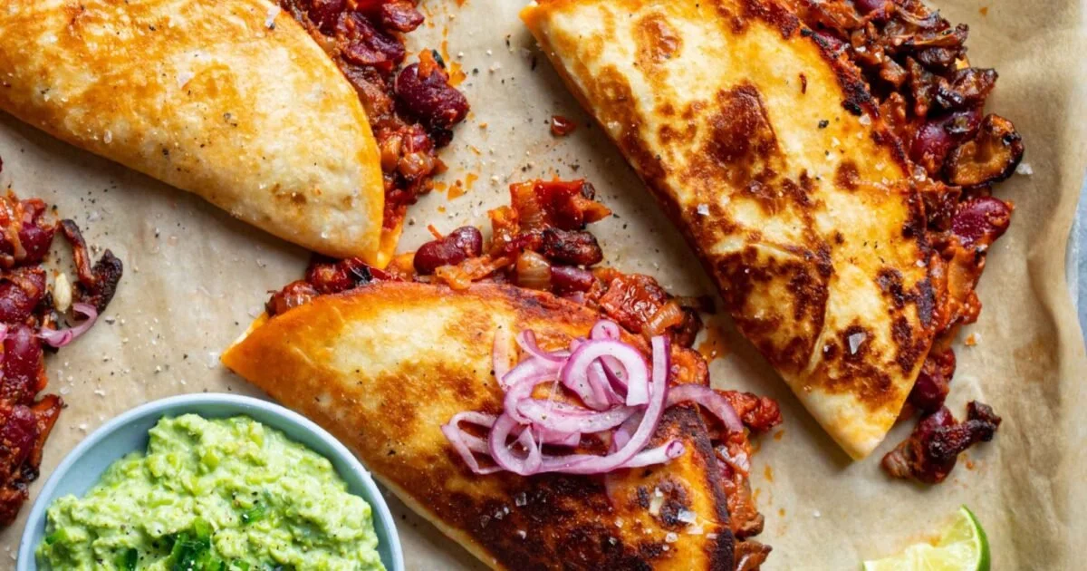 Crispy Mushroom and Black Bean Tacos