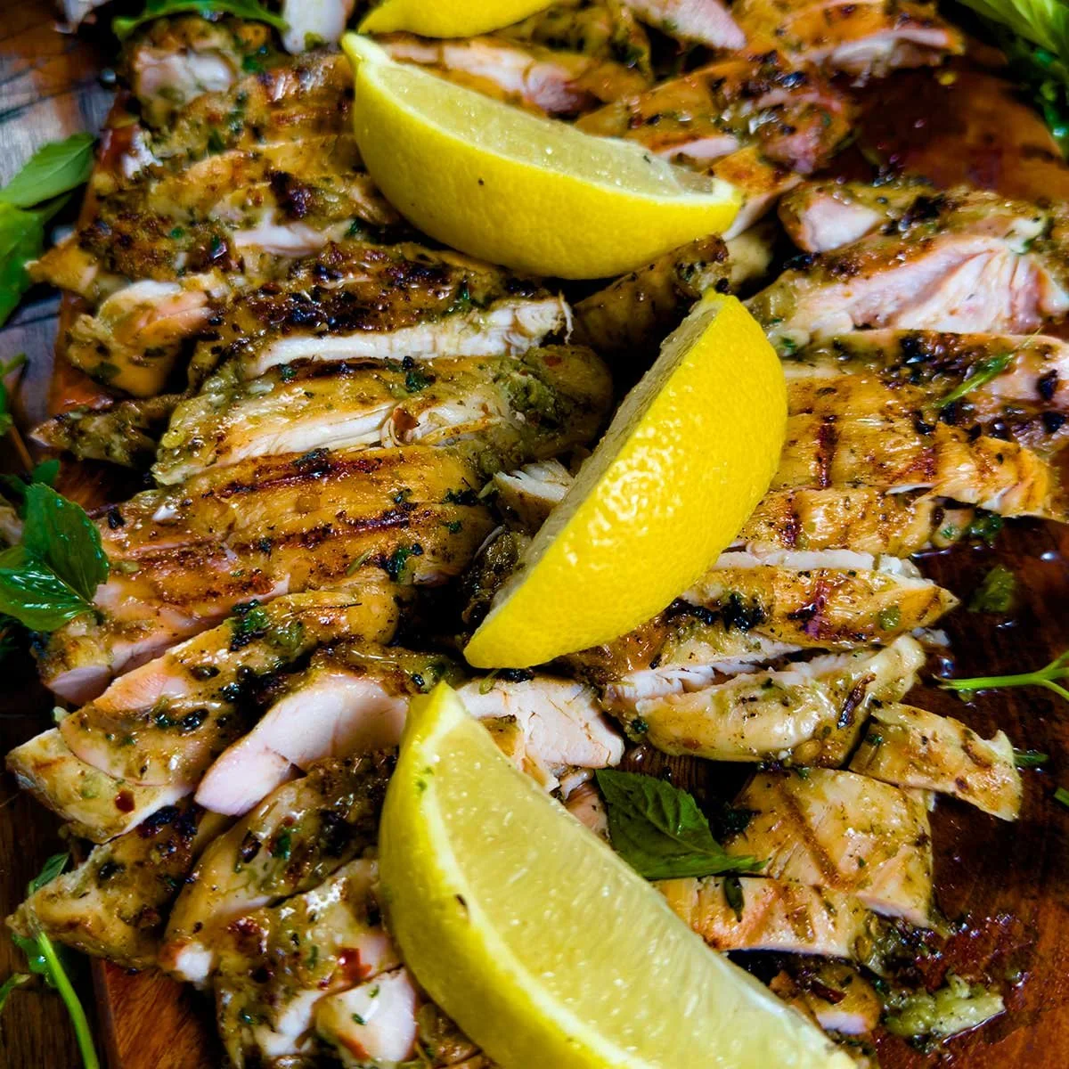 Garlic Chili Basil Chicken Thighs