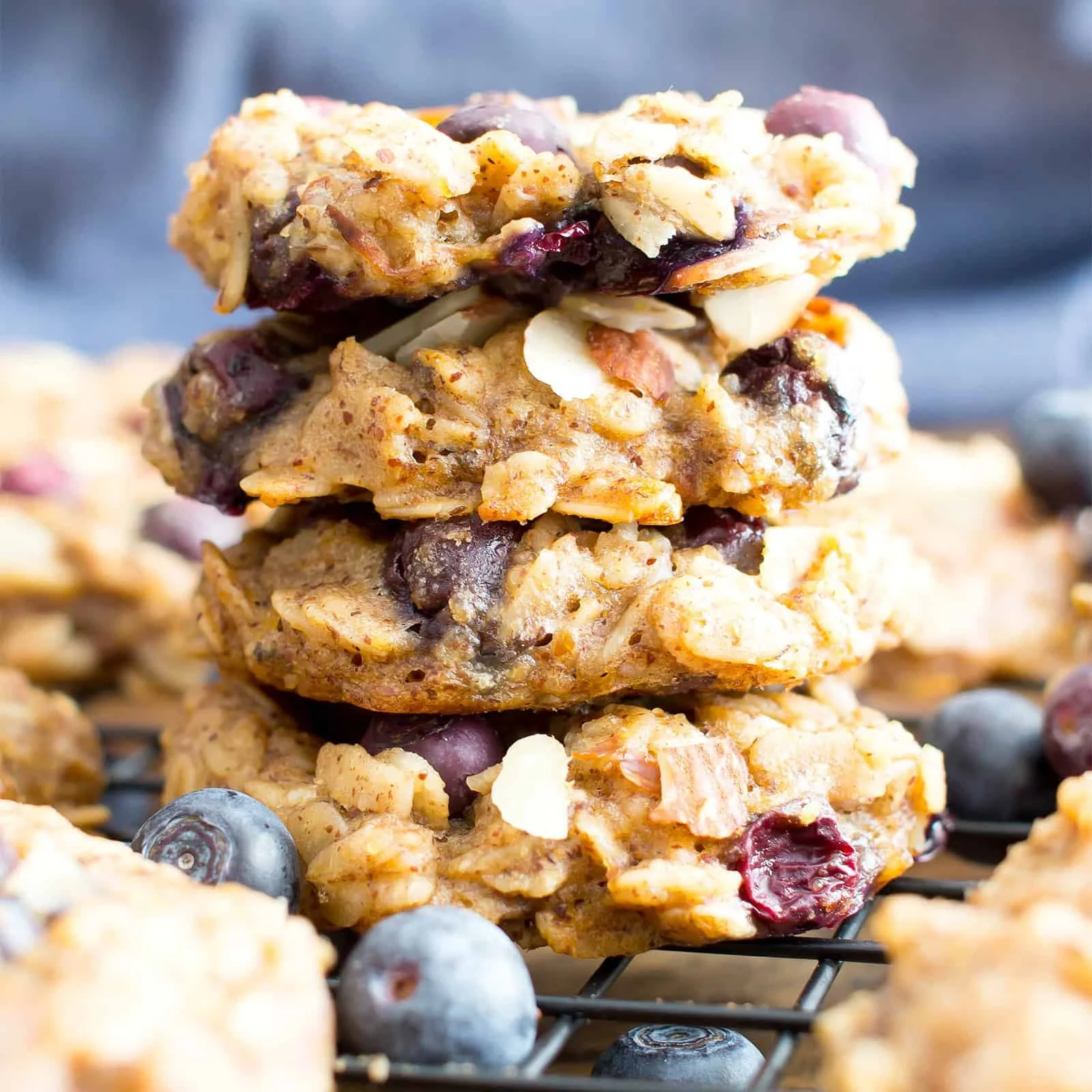 Gluten-Free Blueberry Banana Almond Breakfast Cookies