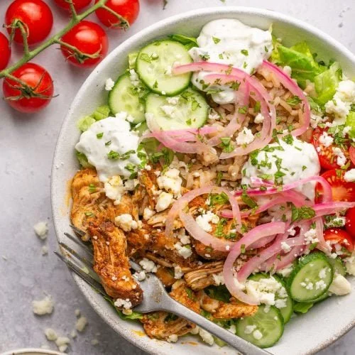 Greek Chicken Gyro Bowls Recipe
