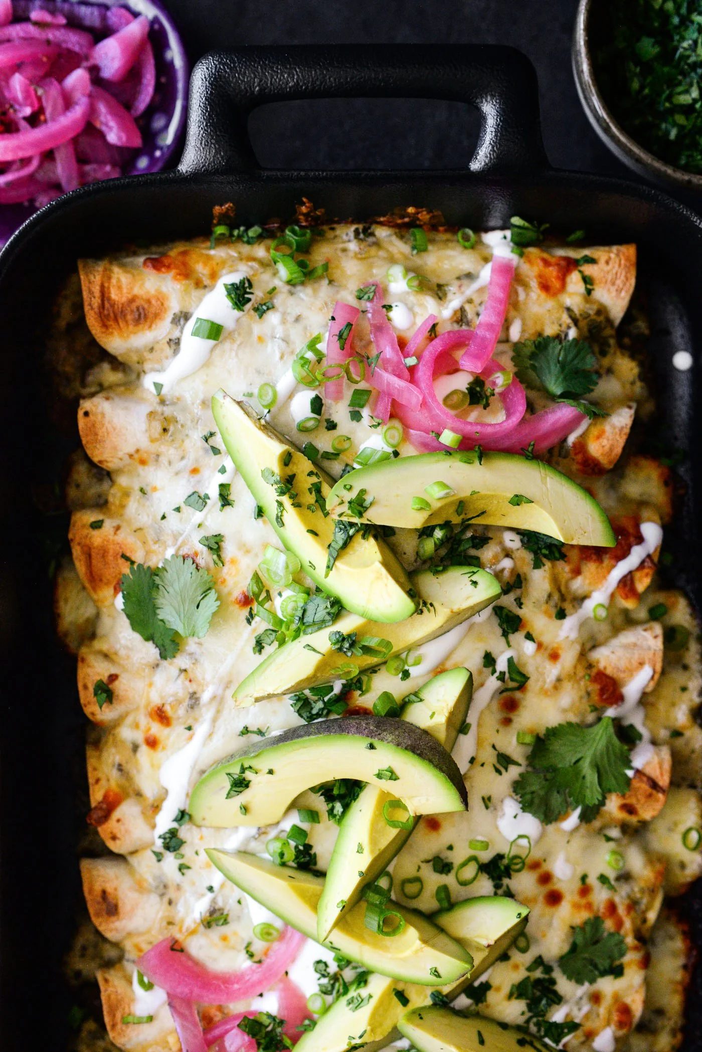 Green Enchiladas with Cheesy Beef