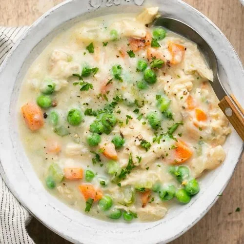 Healthy Chicken Pot Pie Soup