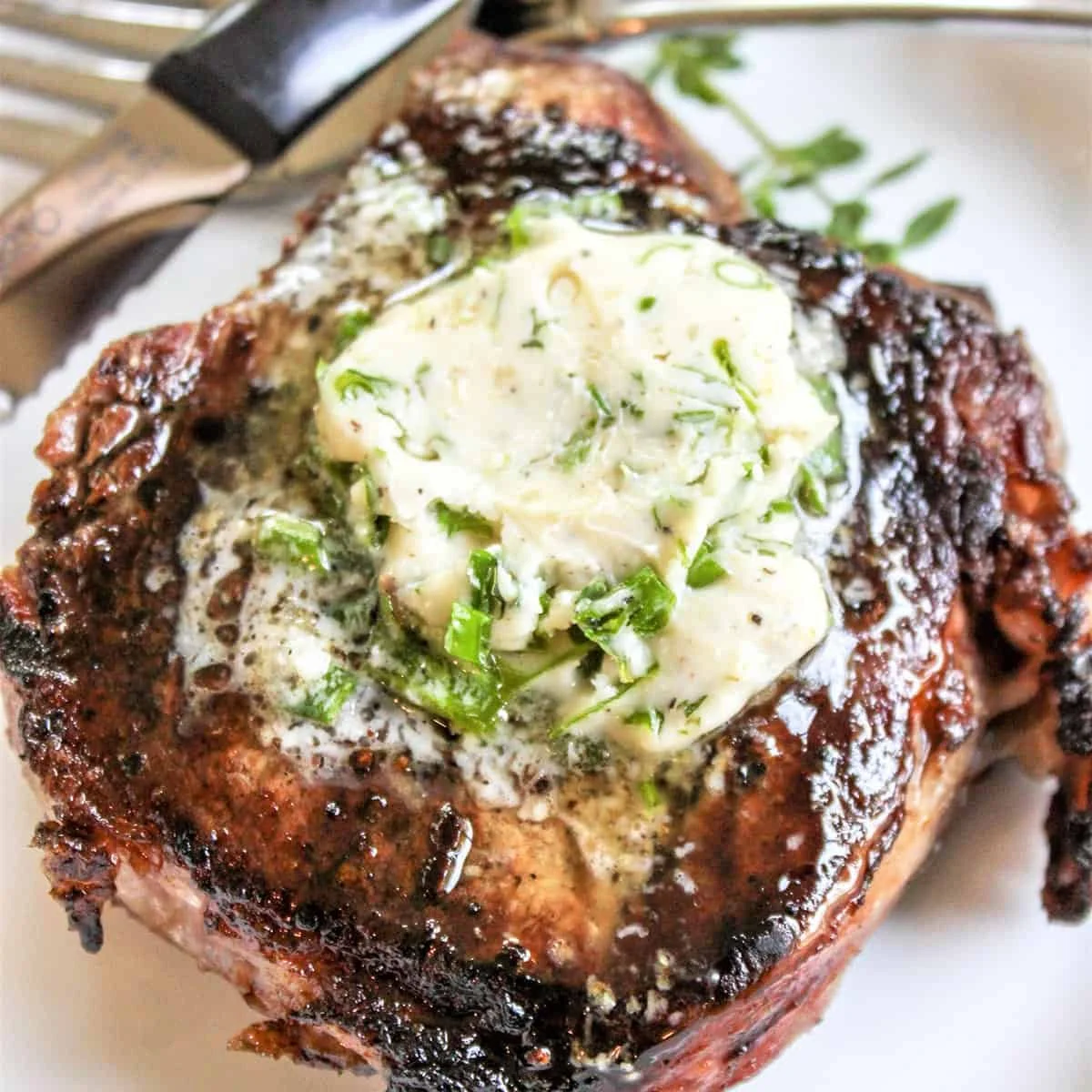 Herbed Butter Steak with Pan Sauce