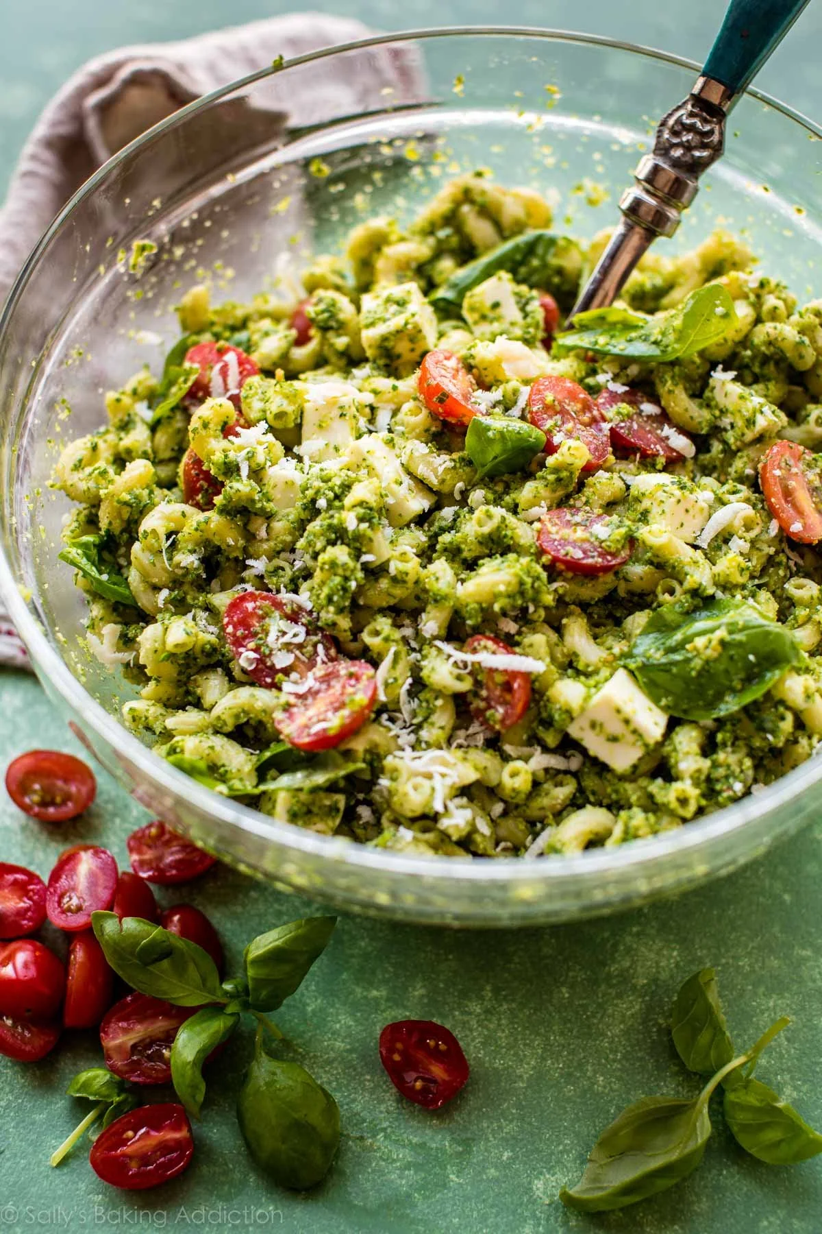 Kale Pesto Mozzarella Pasta