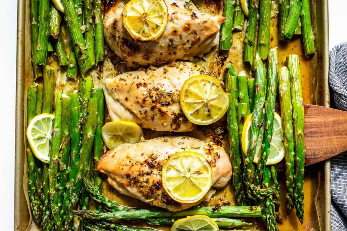 Lemon Chicken with Asparagus Sheet Pan