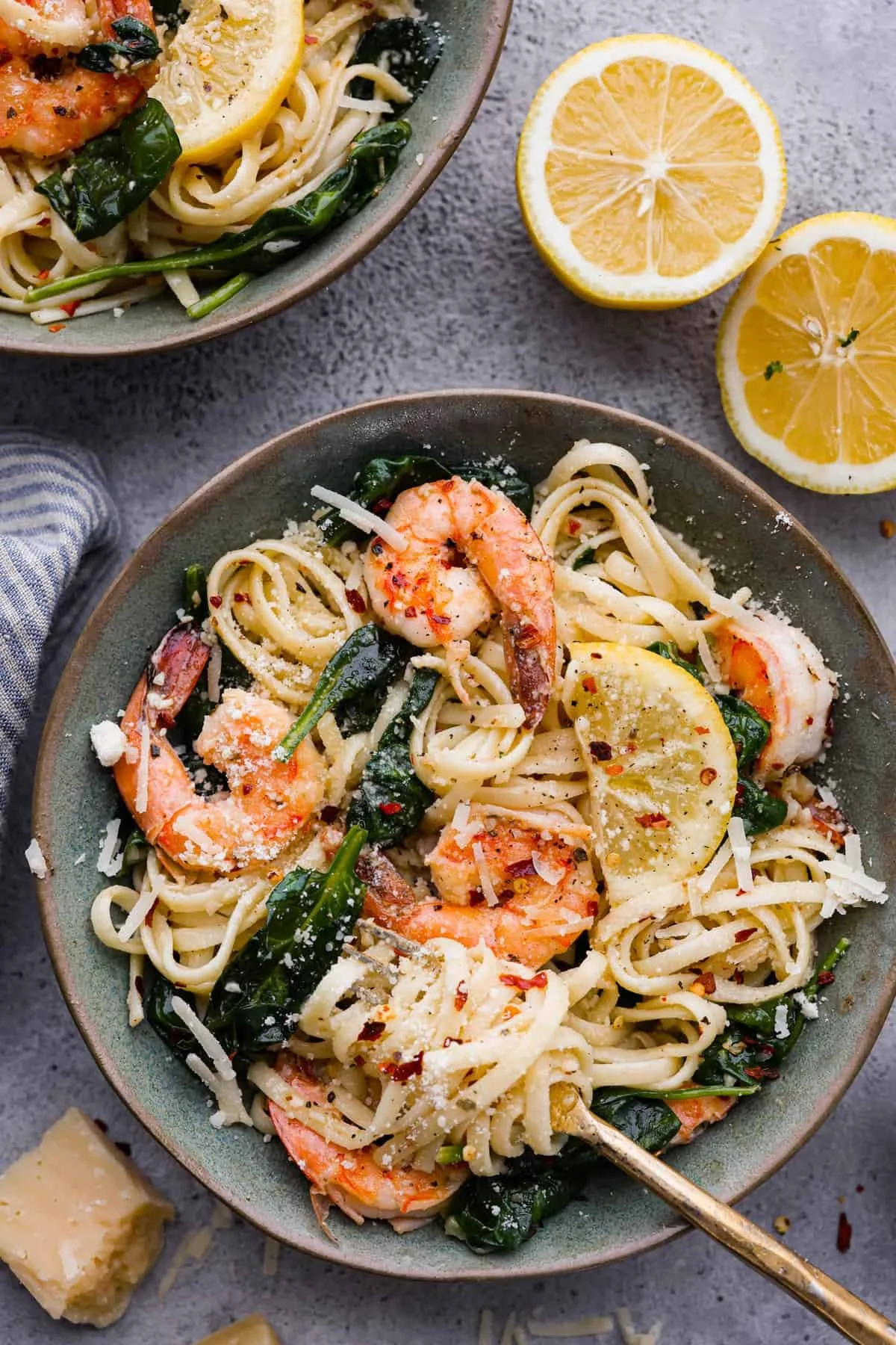 Lemon Garlic Shrimp Pasta with Parmesan