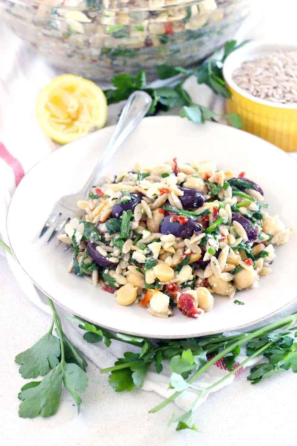 Mediterranean Chickpea Orzo Salad