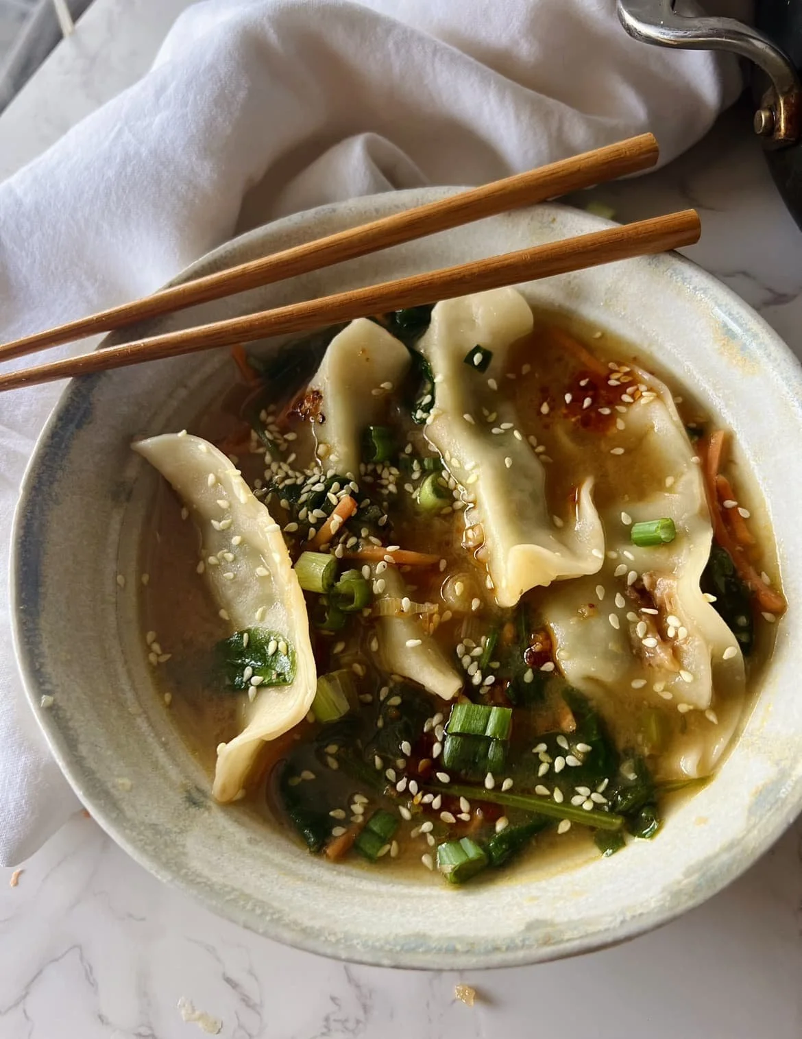Miso Gyoza Soup