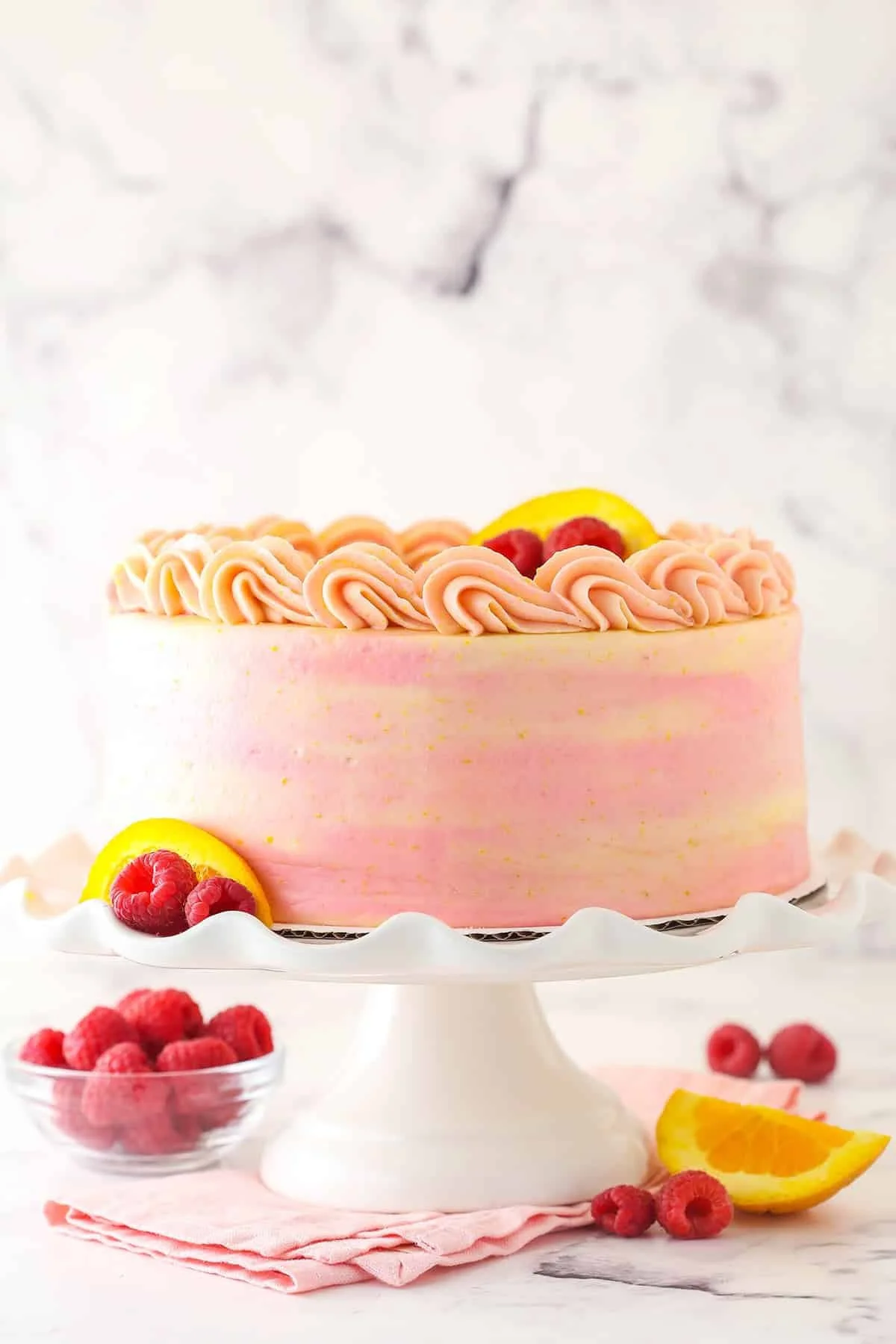 Orange Raspberry Layer Cake