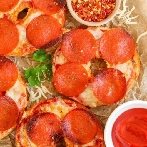 Pizza Bagels in the Air Fryer