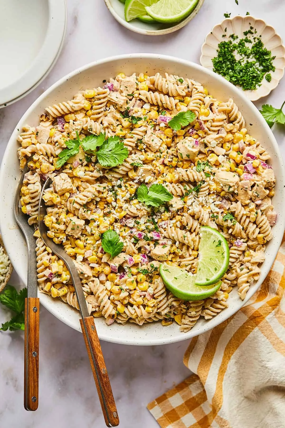 Protein Packed Street Corn Pasta Salad
