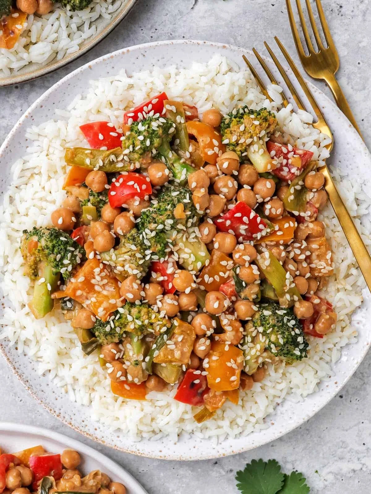 Quick Peanut Chickpea Stir Fry