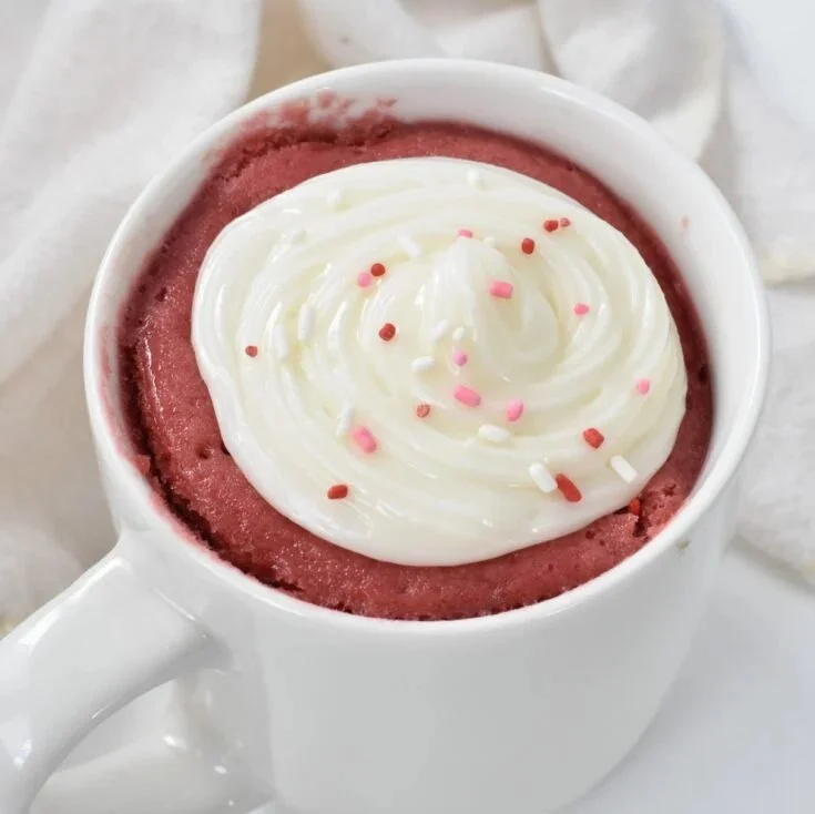 Quick Red Velvet Mug Cake