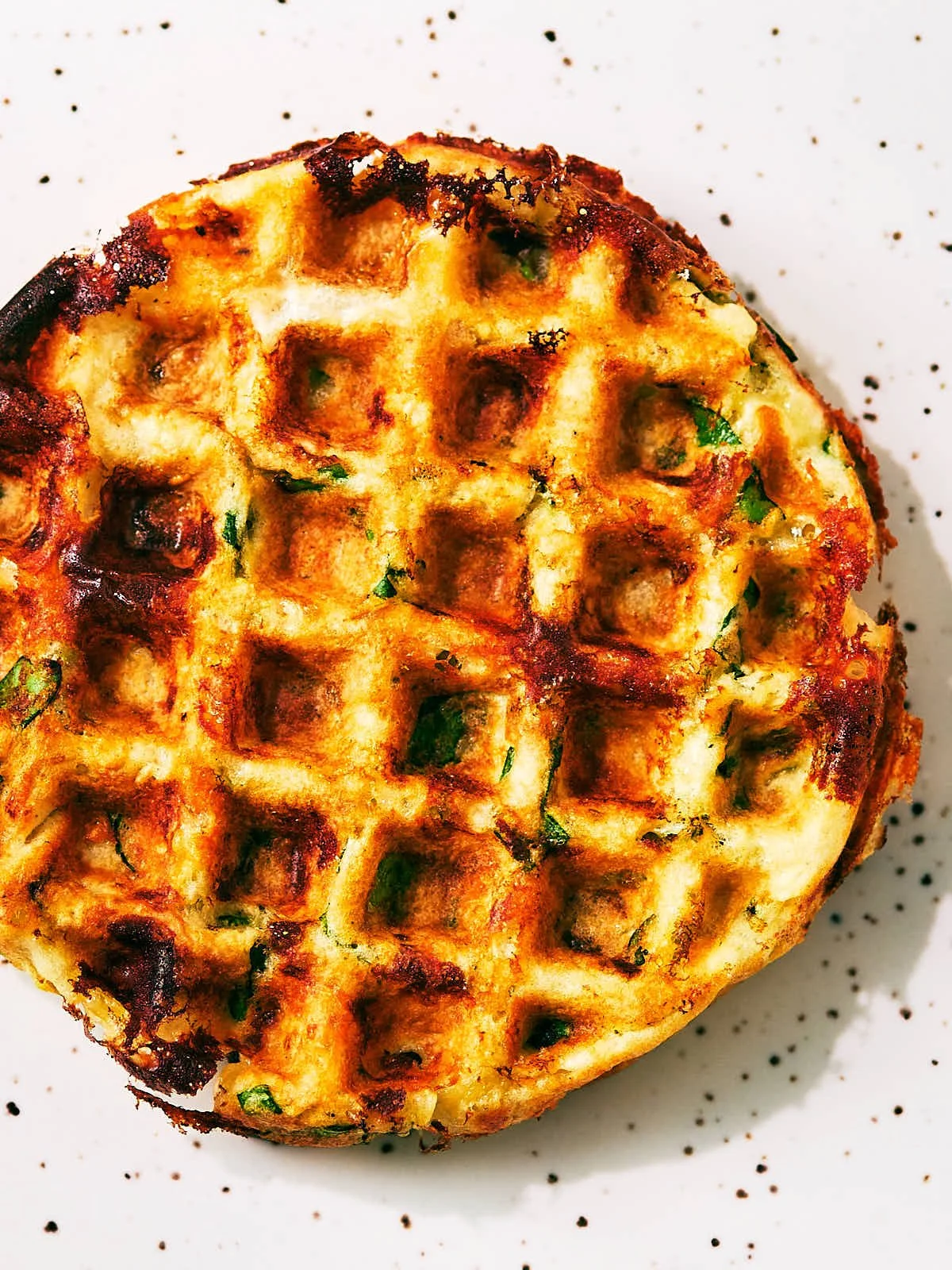 Savory Cottage Cheese Protein Waffles