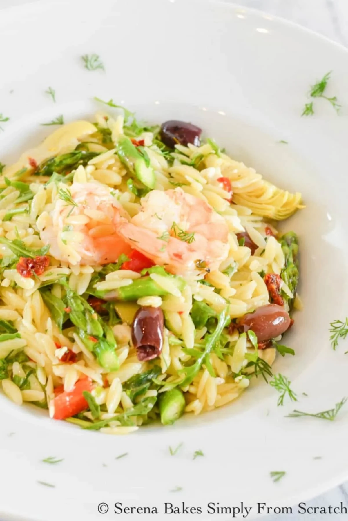 Shrimp and Asparagus Orzo Pasta Salad