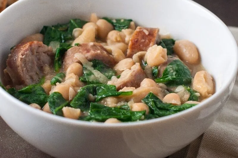 Skillet Sausage and White Bean Stew