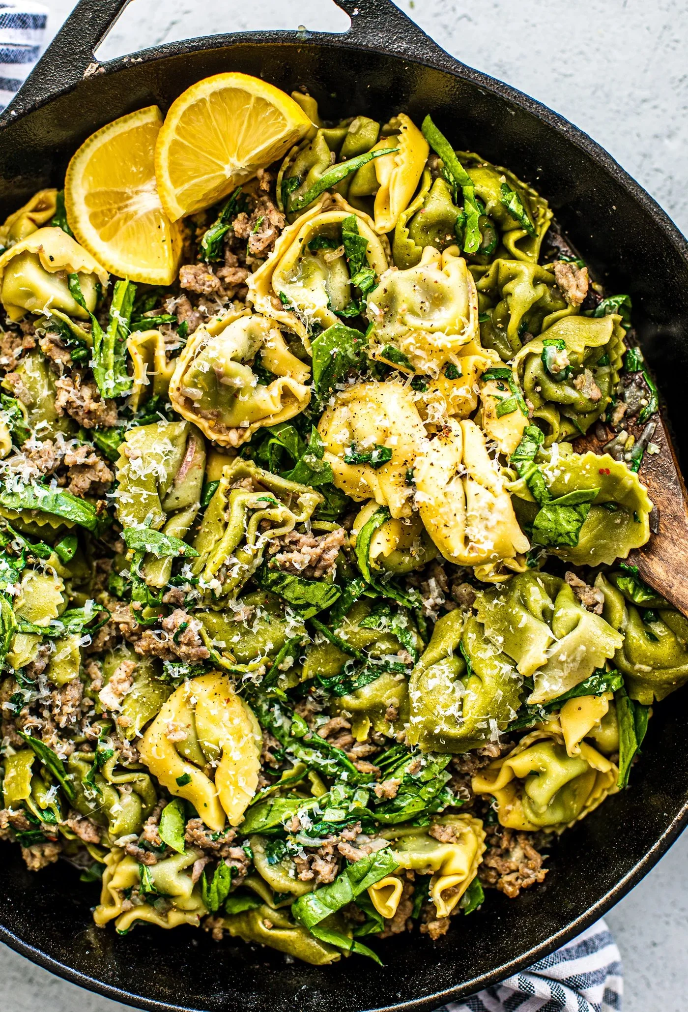 Skillet Tortellini with Sausage