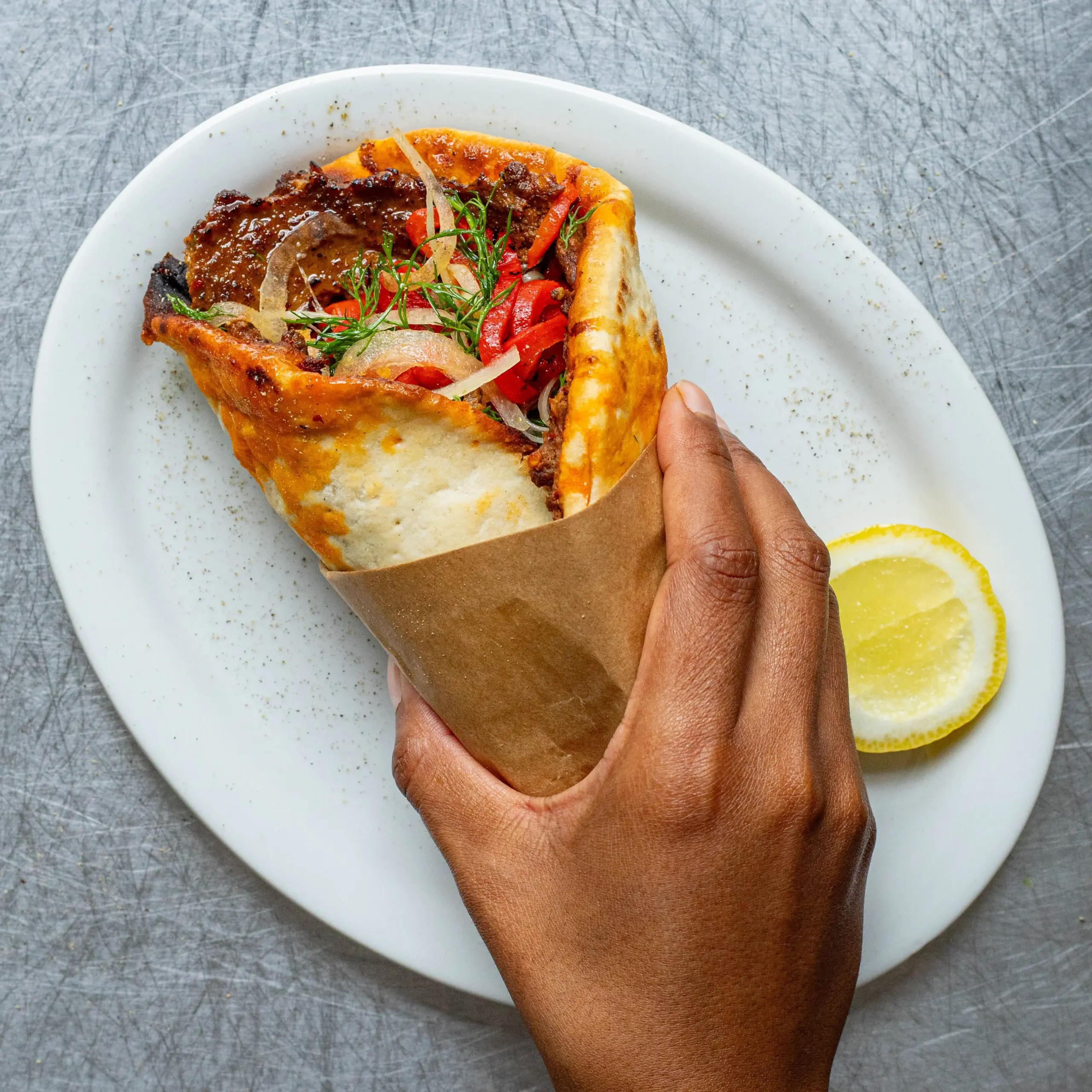 Smashed Merguez Beef Flatbreads