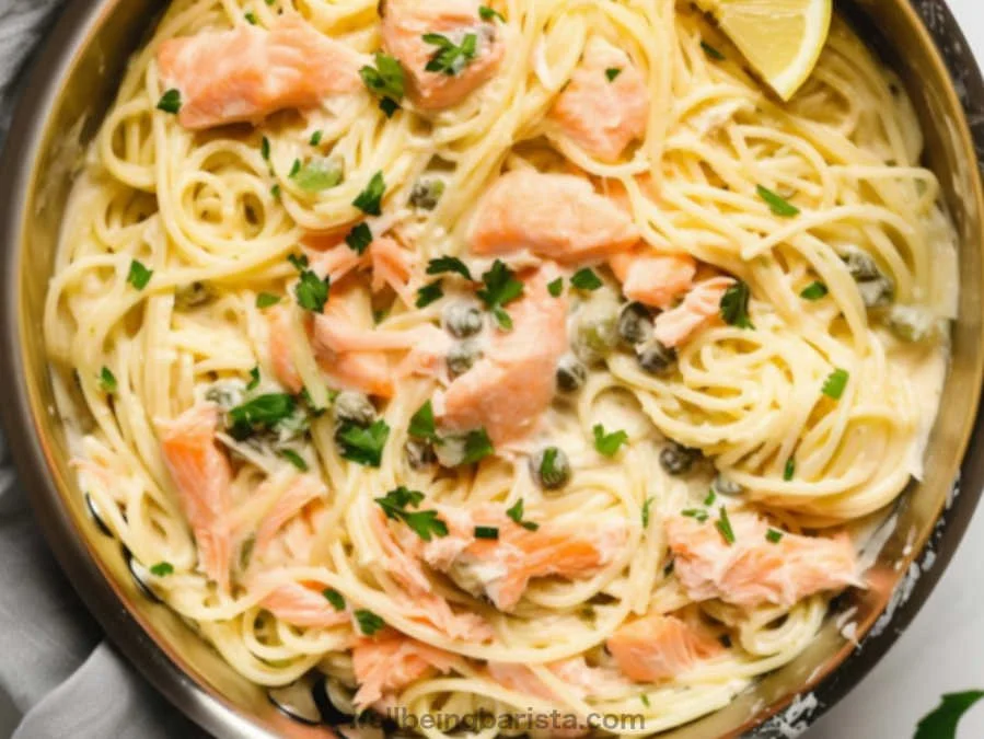 Smoked Salmon Lemon Caper Pasta