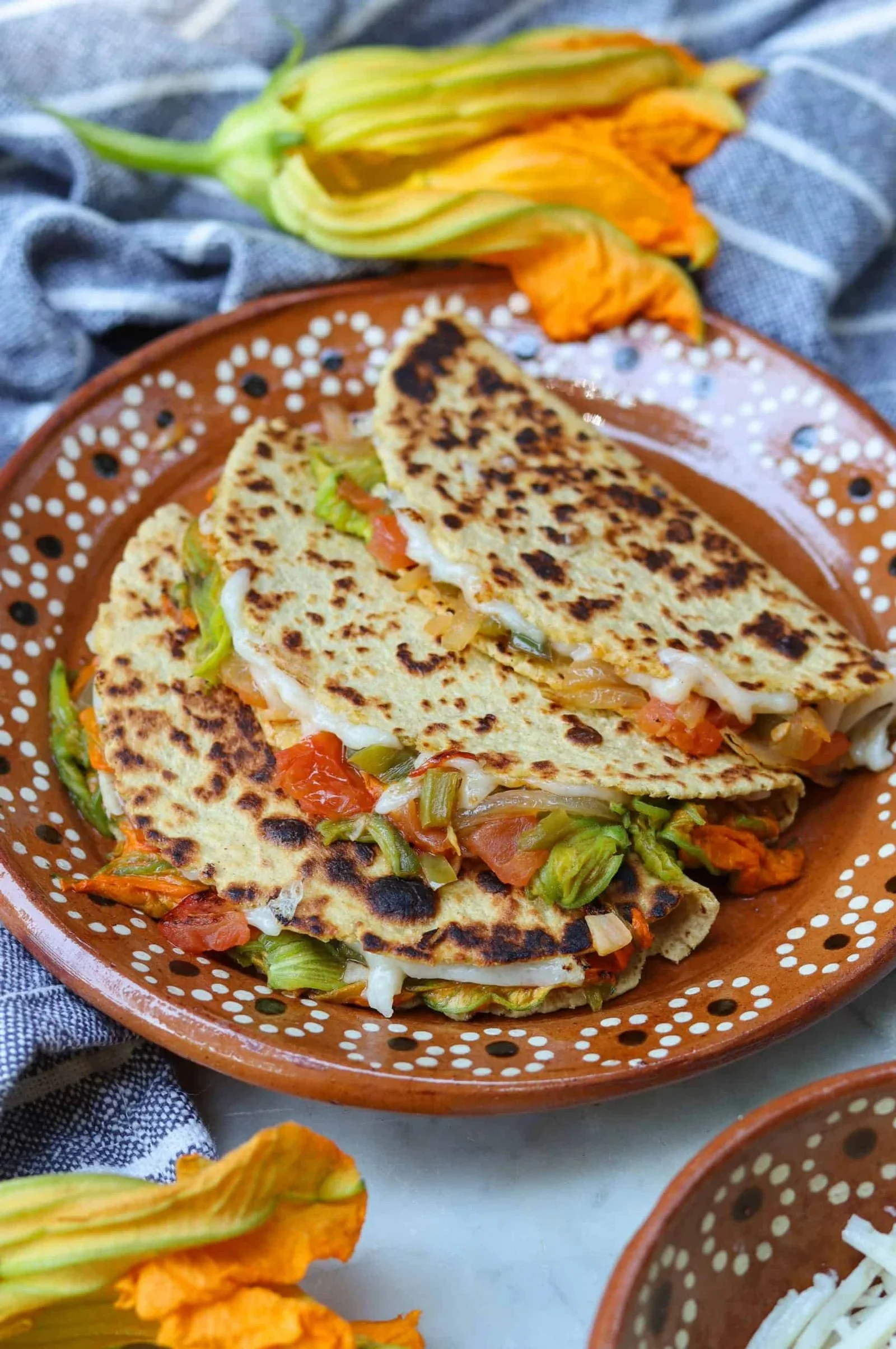 Squash Blossom Quesadillas
