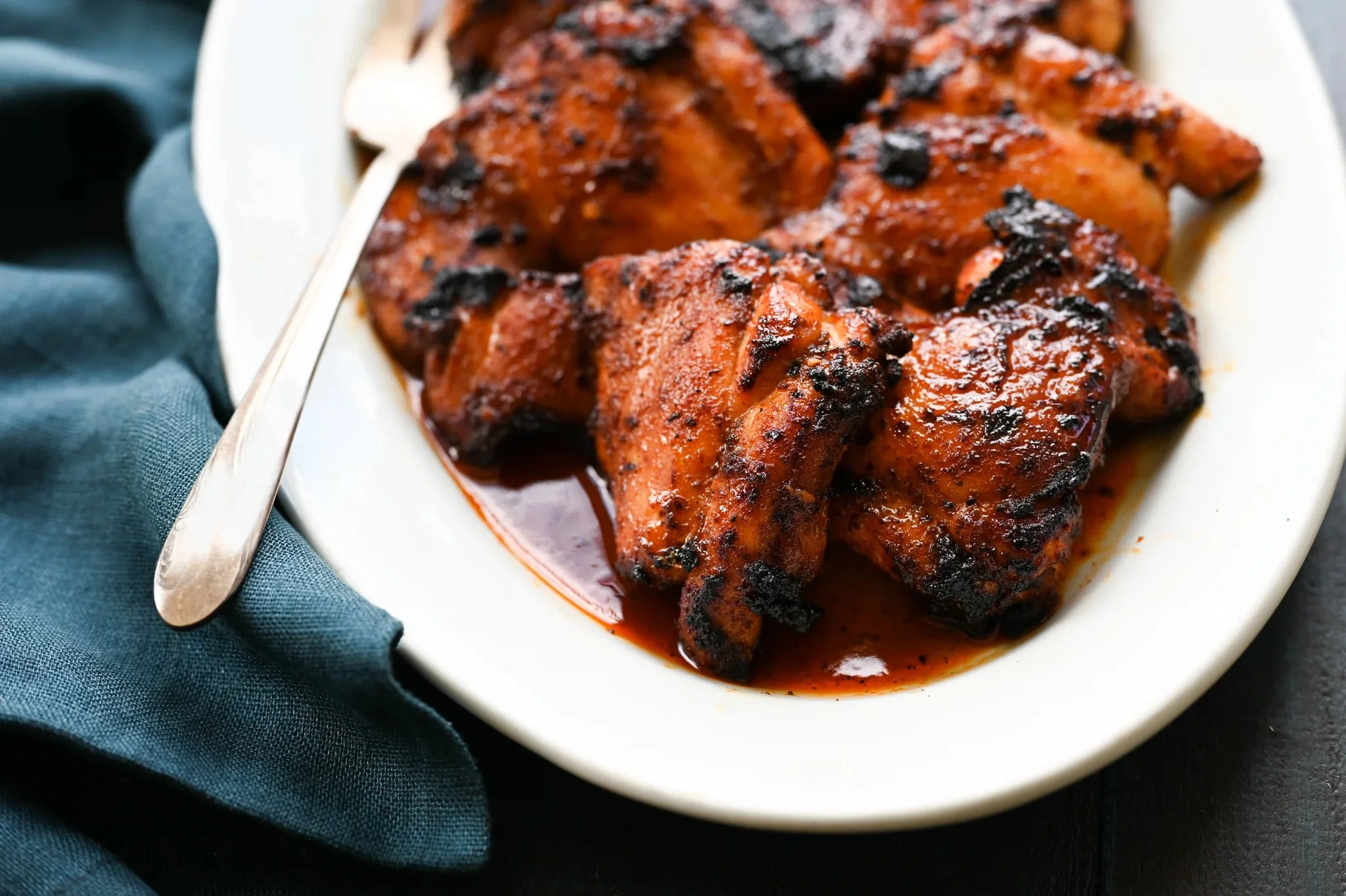 Tangy Honey BBQ Chicken Thighs