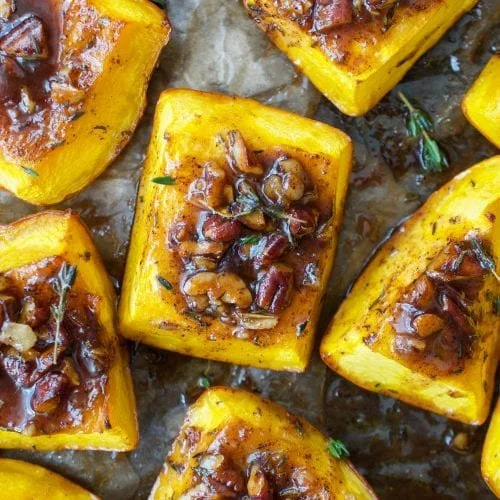 Thyme Honey Roasted Pumpkin with Pecans