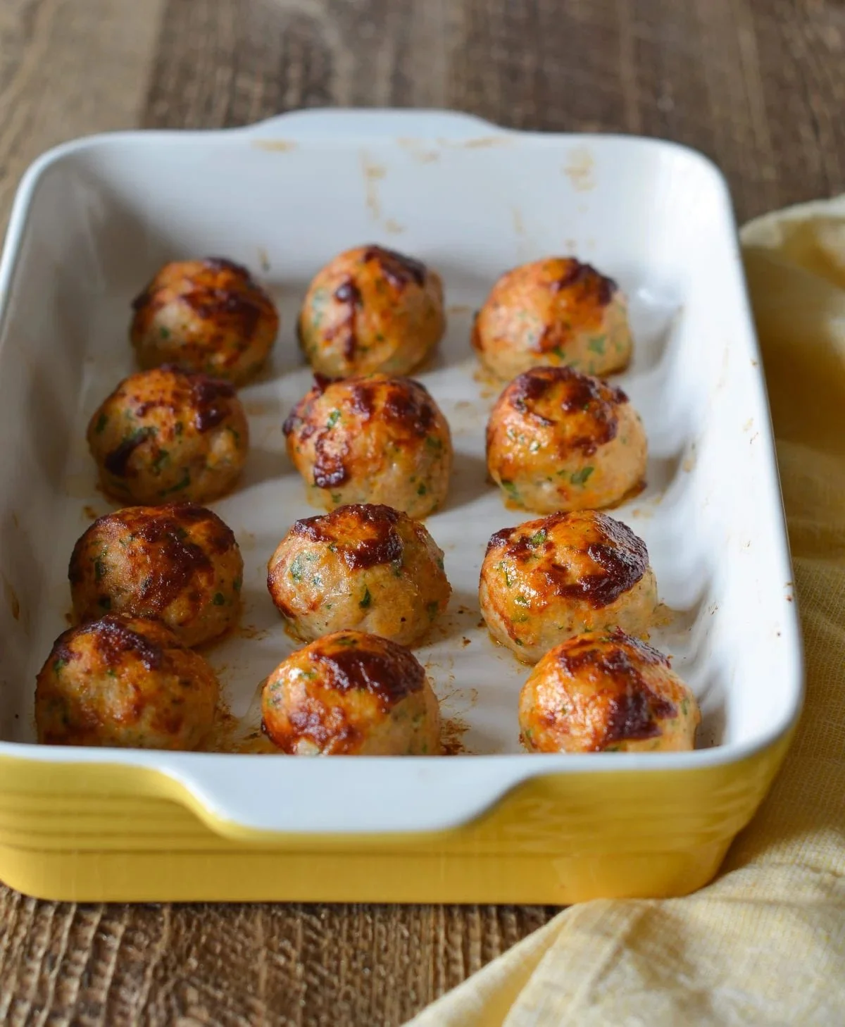 Tomato-Balsamic Glazed Chicken Meatballs