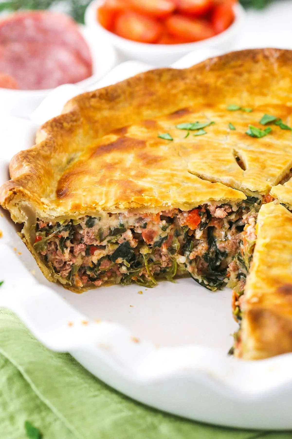 Triple Meat Italian Pie