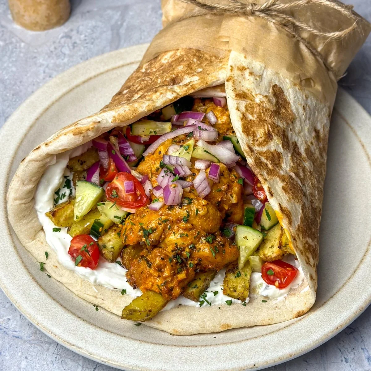 Twenty-Minute Air-Fryer Chicken Gyros