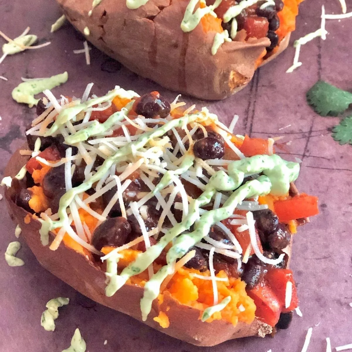 Vegetarian Taco Stuffed Sweet Potatoes