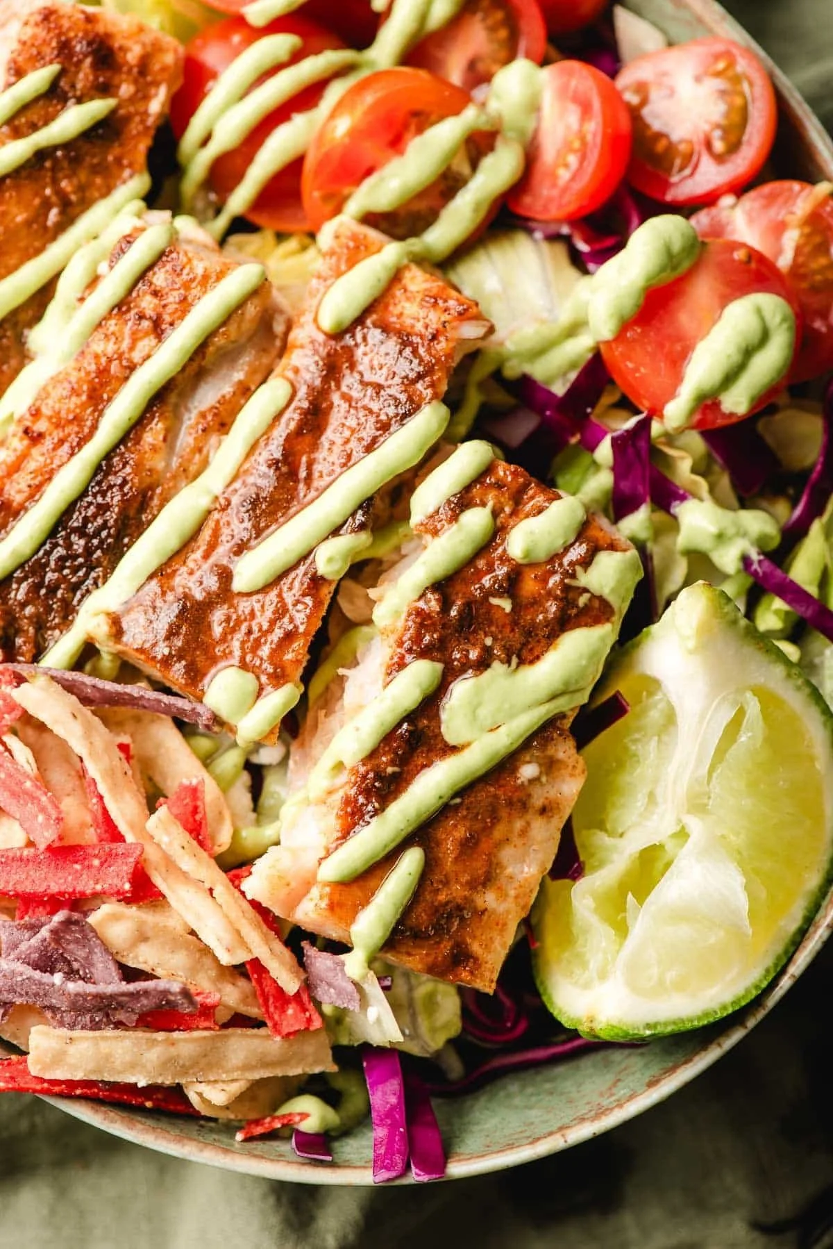 Zesty Fish Taco Salad Bowls